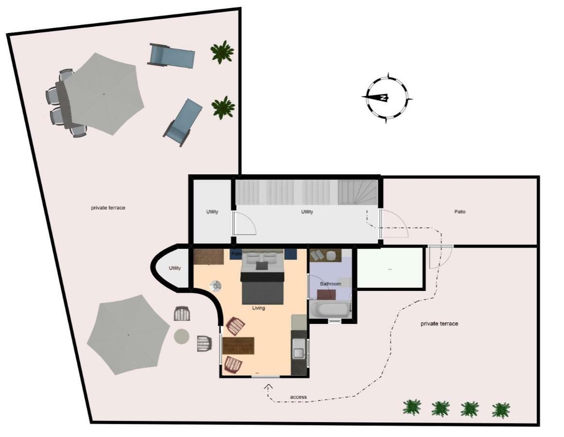 Pangsapuri studio 22 m² dengan 1 bilik mandi peribadi di Kalamata Luaran gambar